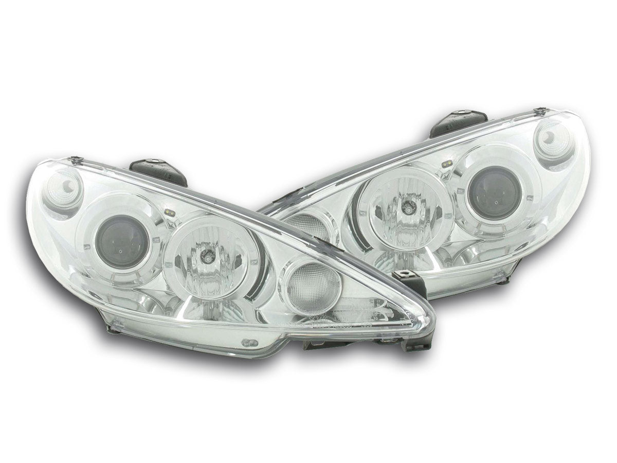 Scheinwerfer Set Peugeot 206 98-03 chrom Scheinwerfer Set Peugeot 206 98-03 chrom